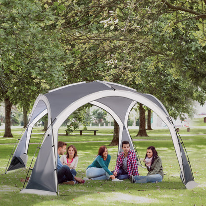 Dome Tent for 6-8 Person Camping Tent w/ Zipped Mesh Doors Lamp Hook