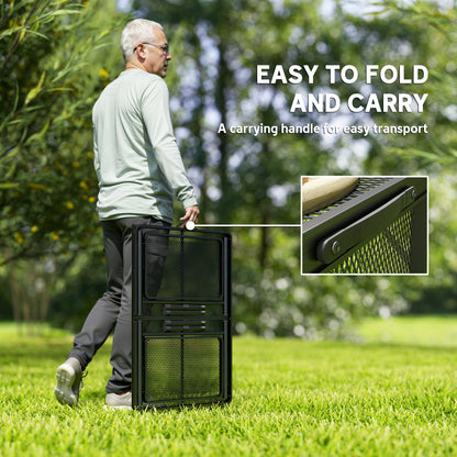 4.5ft Portable Folding Table, Height Adjustable Metal Picnic Table