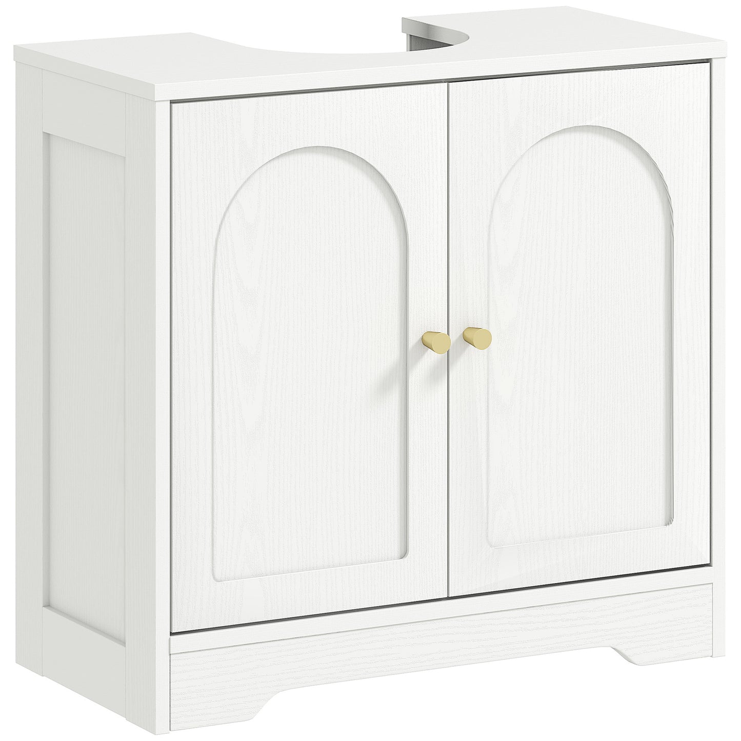 Modern Under Sink Cabinet for Basin without or with Pedestal, White