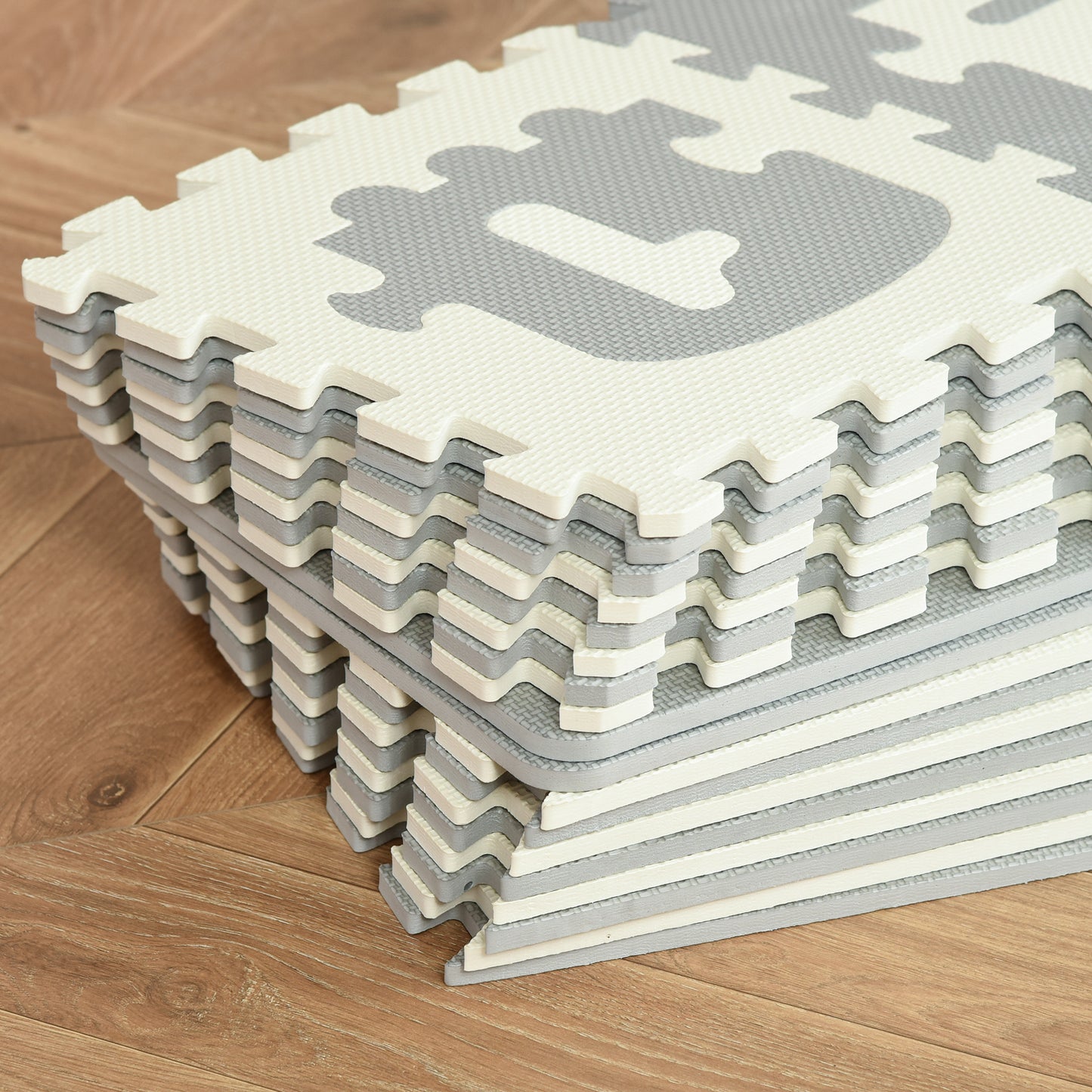 Kids Foam Puzzle Floor Tiles Baby Toddler Educational Play Mat 36 Pcs with Letters and Numbers Anti-slip Crawling Learning 31.5 x 31.5 EVA