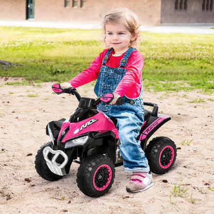 No Power Quad Toddler Ride on Car Foot-to-Floor Sliding Pink
