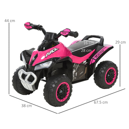 No Power Quad Toddler Ride on Car Foot-to-Floor Sliding Pink