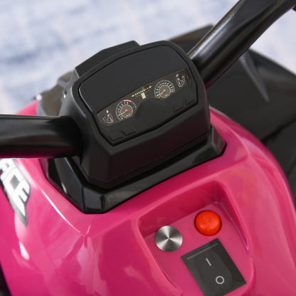 No Power Quad Toddler Ride on Car Foot-to-Floor Sliding Pink
