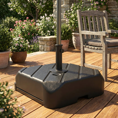 Garden Parasol Base with Wheels, Parasol Stand for 38/48 mm Pole