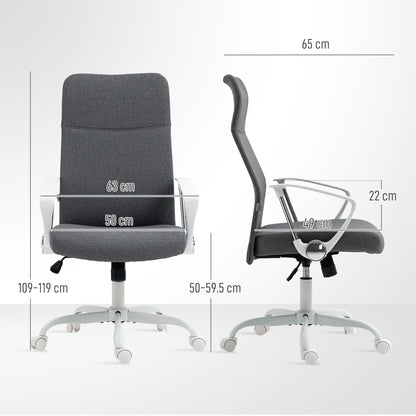 High Back Office Chair, Computer Desk Chair for Home, Grey
