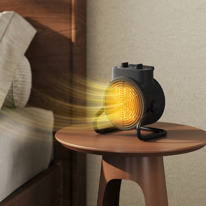 Portable Ceramic Electric Heater, 1500W Fan Space Heater, Black