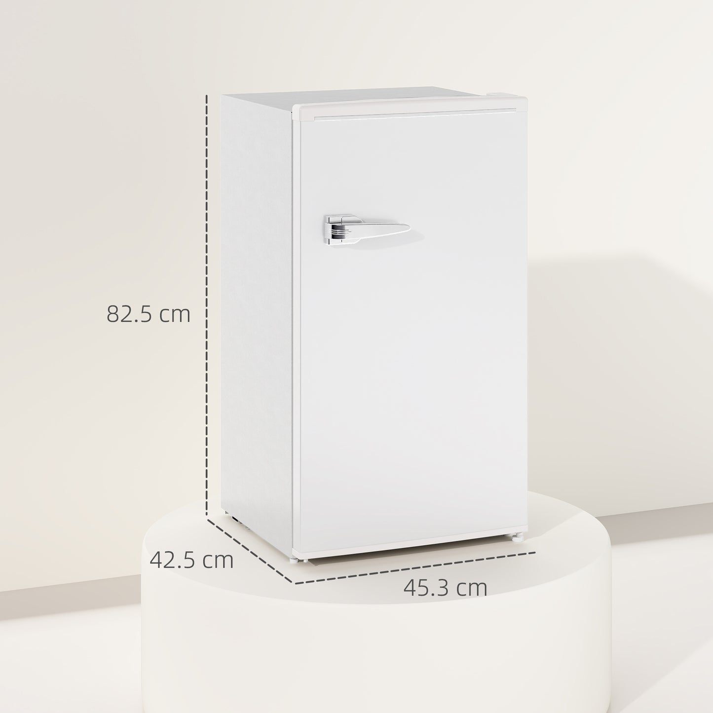 85L Freestanding Under Counter Fridge with Chiller Box, White