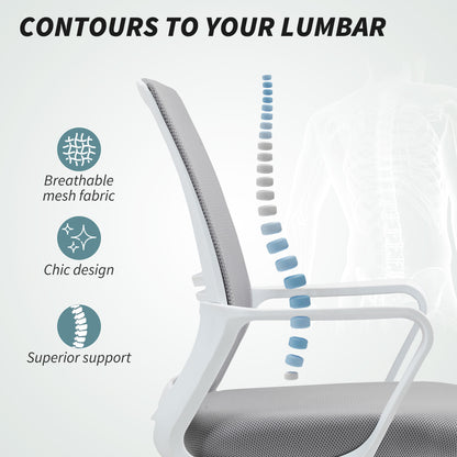 Draughtsman Chair, Mesh Ergonomic Drafting Chair, Grey