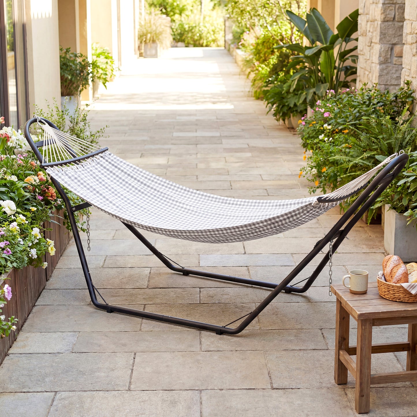 9ft Hammock Stand Adjustable with Non-Slip Feet, 250 kg Capacity