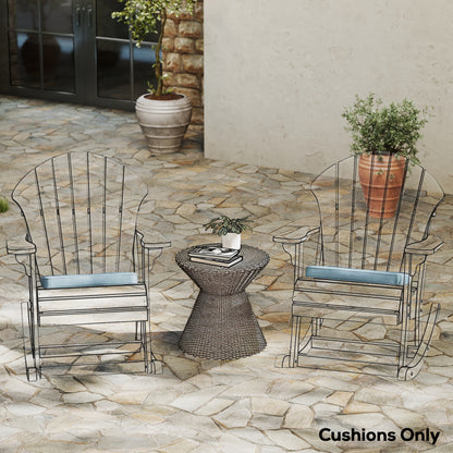 Set of 6 Chair Cushion Seat Pads with Removable Tie, Light Grey