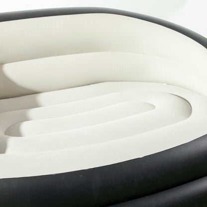 Inflatable Chair with Soft Plush Fabric for Movie Watching, Grey