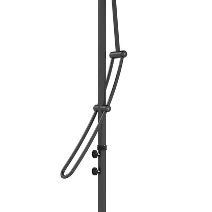 3(m) Cantilever Garden Parasol Umbrella W/ Solar LED, Dark Grey