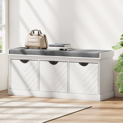 Chest of Drawers, 2 Fabric Drawer Dresser, Aluminium Handles, White