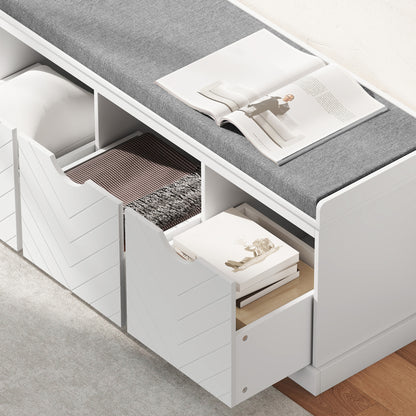 Chest of Drawers, 2 Fabric Drawer Dresser, Aluminium Handles, White