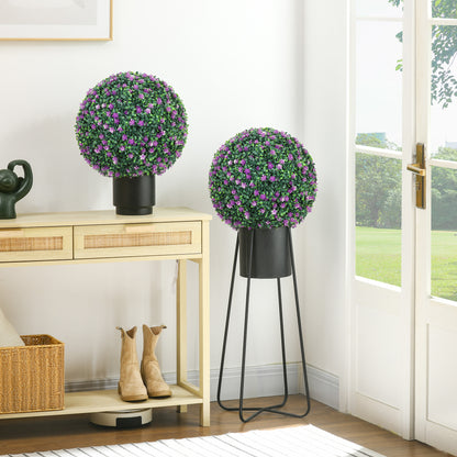 Set of 2 Artificial Topiary Balls Indoor Outdoor Faux Boxwood Balls
