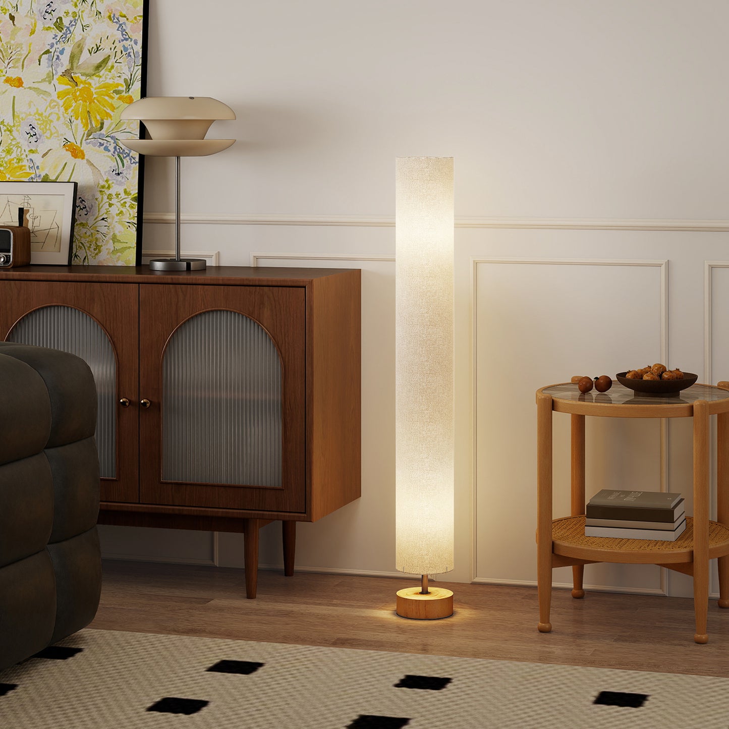 LED Floor Lamp with 3000K/4500K/6500K Colour Temperatures, Grey