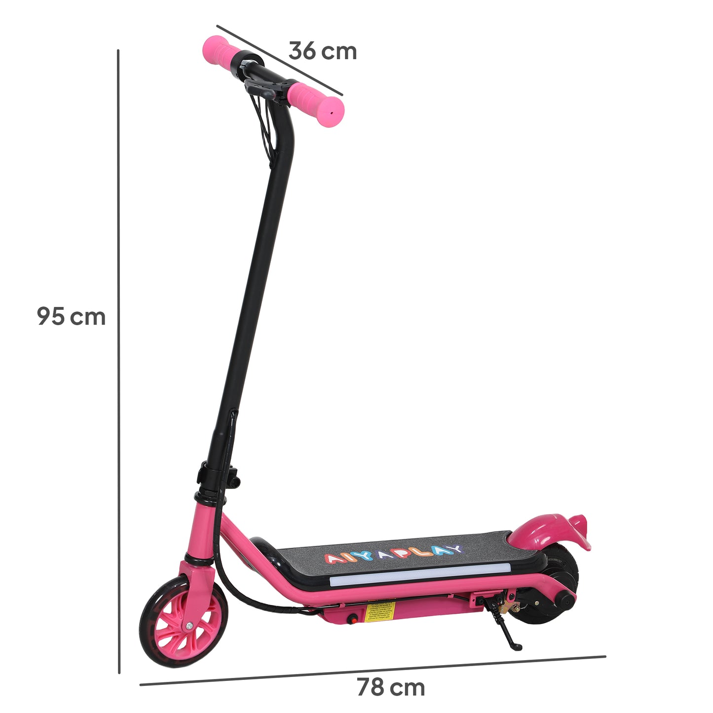 Electric Scooter for 6-14 with Dual Brakes & Colourful Light, Pink