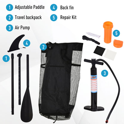 10ft Inflatable Surfing Boards W/ Paddle, Fix Bag, Air Pump, Backpack