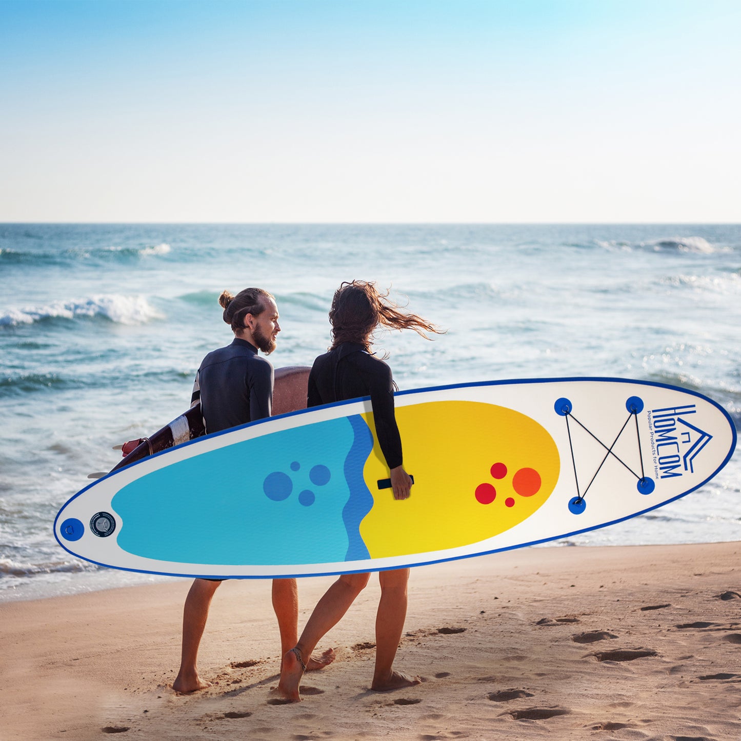 10ft Inflatable Surfing Boards W/ Paddle, Fix Bag, Air Pump, Backpack