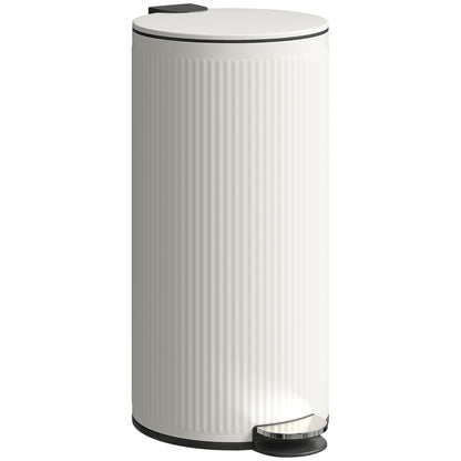 Kitchen Bin, 30 Litre Pedal Rubbish Bin with Removable Bucket, Black