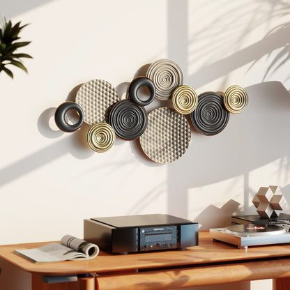 Metal Wall Art, Large 3D Wall Sculpture for Living Room Dining Room