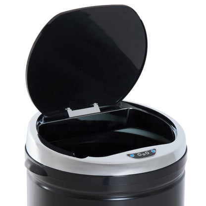 Automatic Hand Sensor Dustbin Kitchen Waste Bin Rubbish Can 50L Black