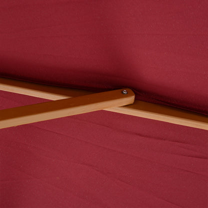 3(m) Wooden Garden Parasol Sun Shade Outdoor Umbrella Canopy Wine Red