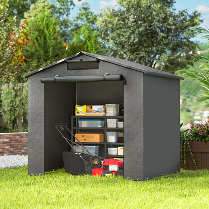 6 x 4 ft Garden Storage Shed Tent Bike Tent, Dark Grey