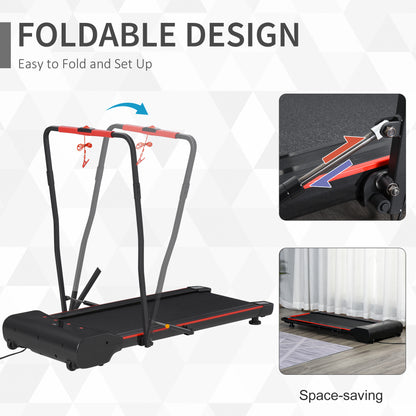 Foldable Walking Machine Treadmill 1-6km/h with LED Display & Remote Control Exercise Fitness for Home