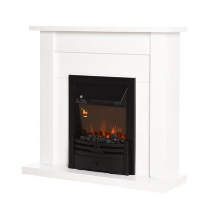 Electric Fire & Mantelpiece w/ LED Flames Remote Timer