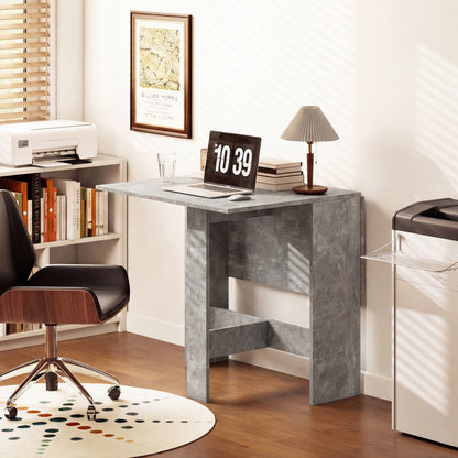 Wooden Folding Table Writing Desk Grey