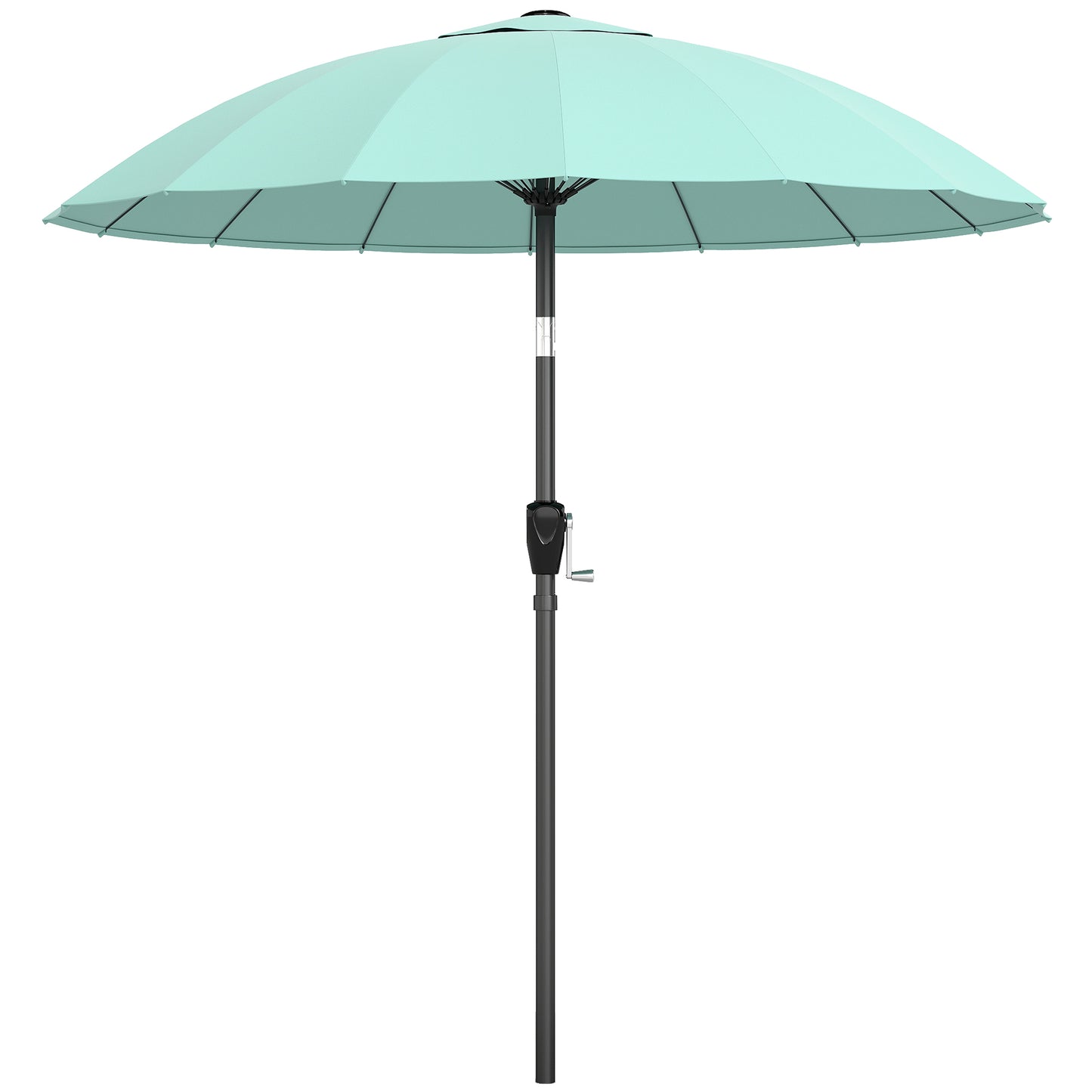 2m Shanghai Garden Parasol Umbrella, Outdoor Sun Shade, Turquoise