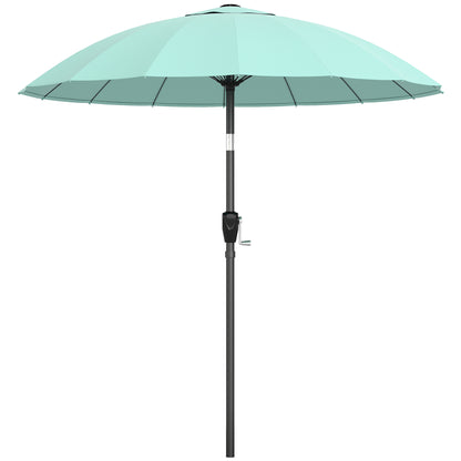 2m Shanghai Garden Parasol Umbrella, Outdoor Sun Shade, Turquoise