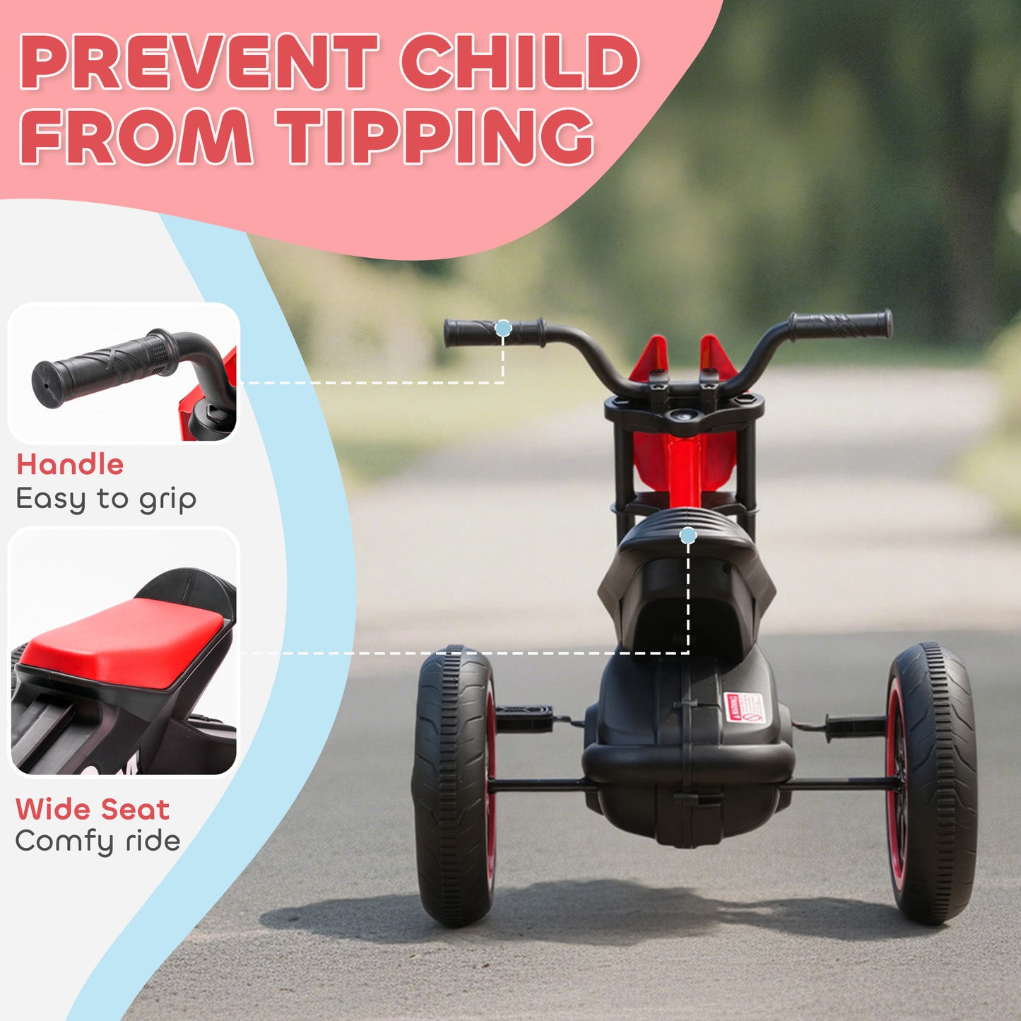Kids Tricycle Baby Trike, 3 Wheel Toddler Balance Bike