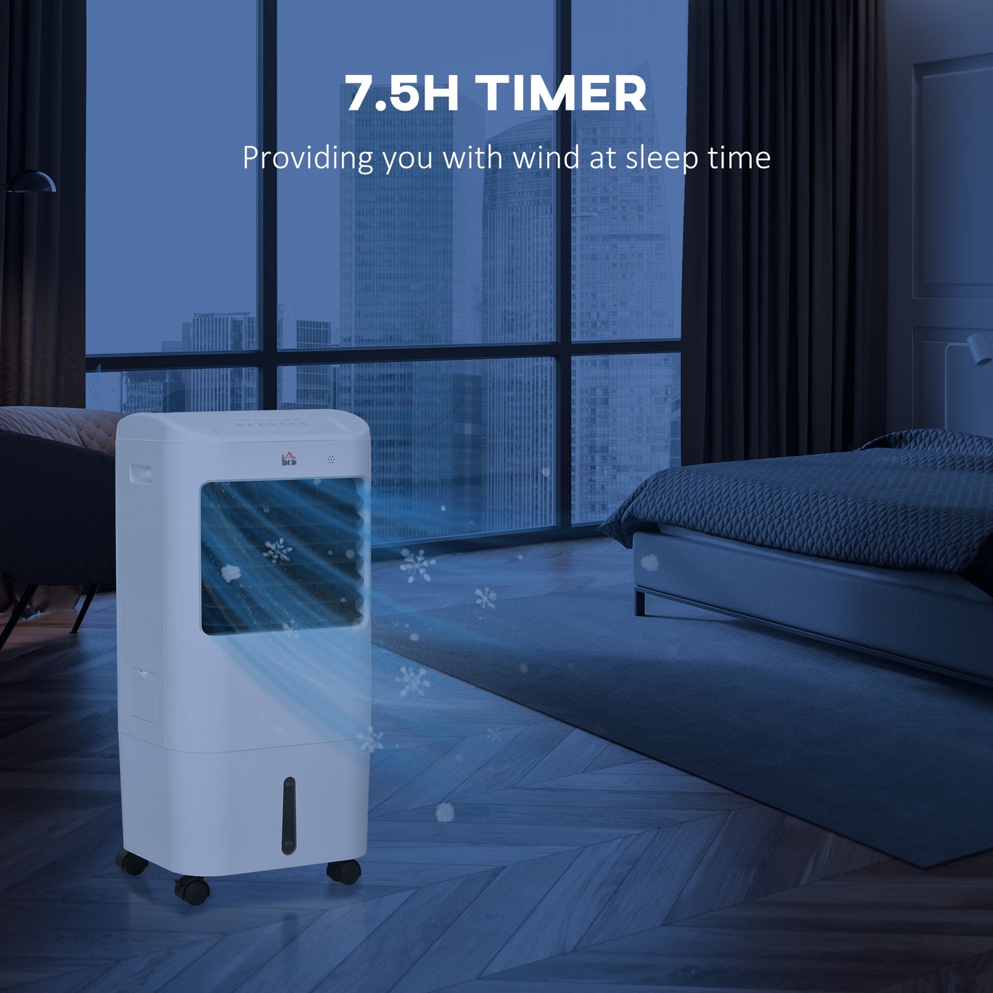3-In-1 Air Cooler for Home Office, with Oscillation, Ice Packs, Wheels