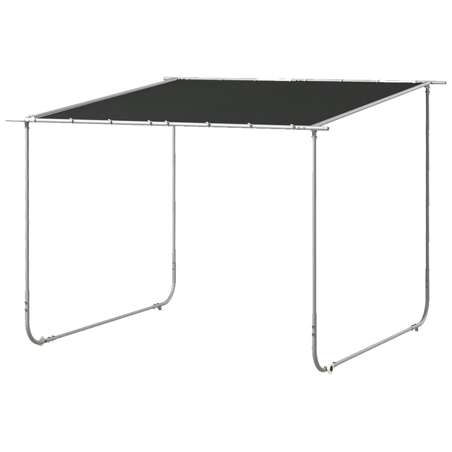 3 x 3(m) Mobile Pergola Kit, Portable Garden Gazebo with Wheels, Sandbags, Steel Frame, UV-Resistant