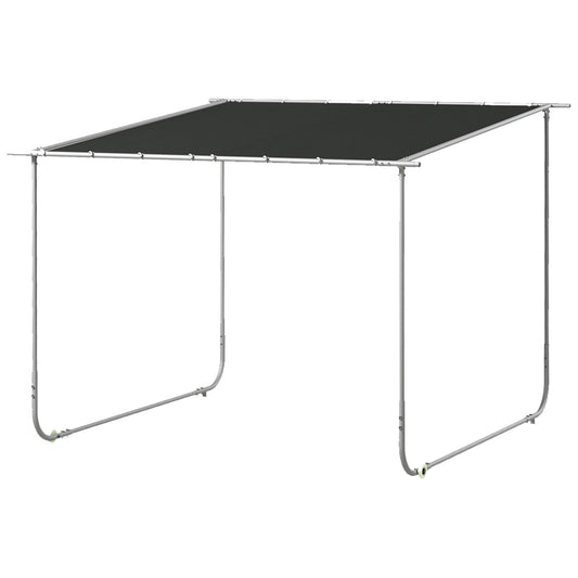 3 x 3(m) Mobile Pergola Kit, Portable Garden Gazebo with Wheels, Sandbags, Steel Frame, UV-Resistant