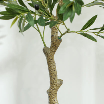 Indoor Artificial Plant, Faux Potted Silk Olive Tree, 120cm