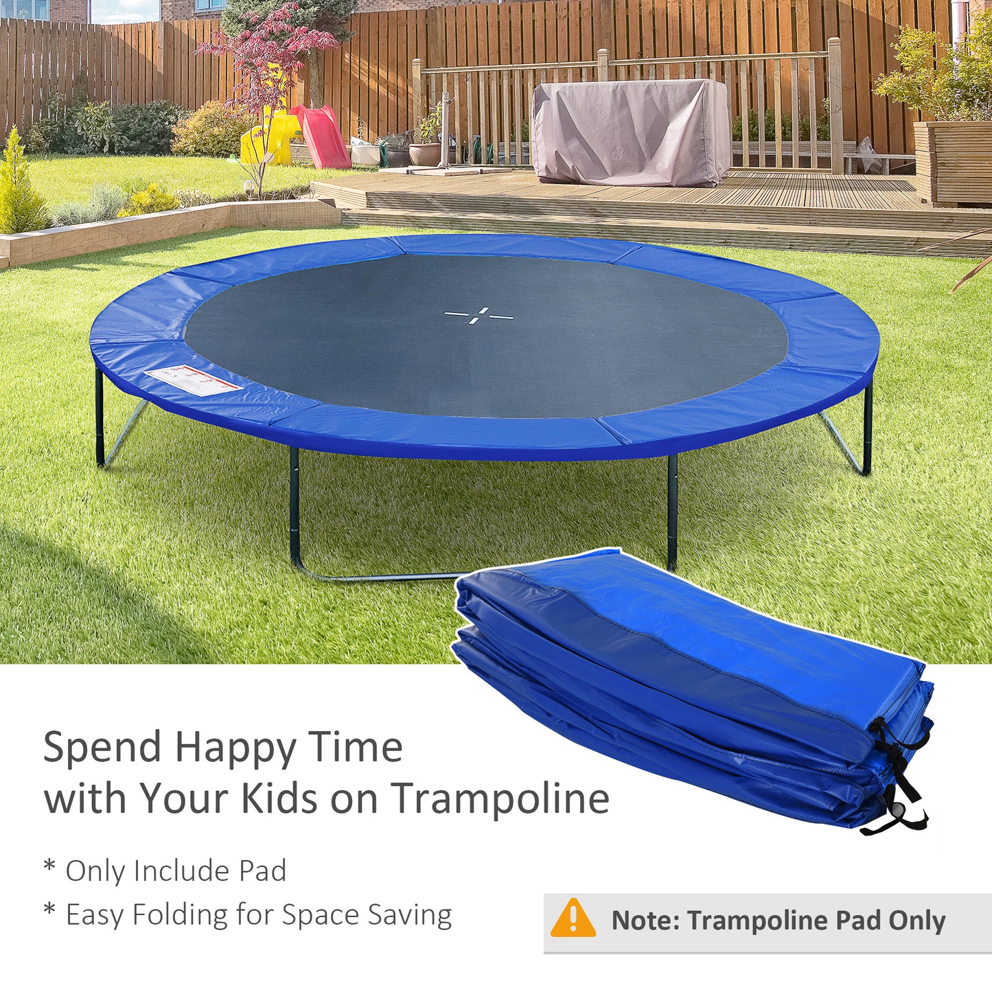 Φ244cm Trampoline Pad Pads Replacement Safety Surround Pads Padding - 8ft Blue