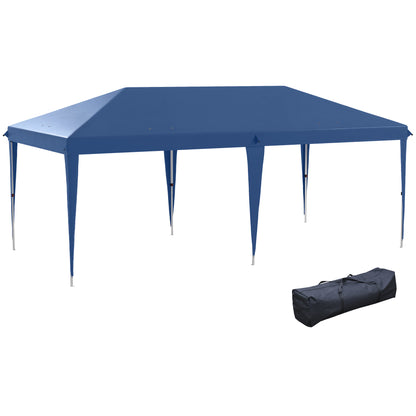 6 x 3(m) Pop Up Gazebo Patio Party Event Heavy Duty Canopy Blue