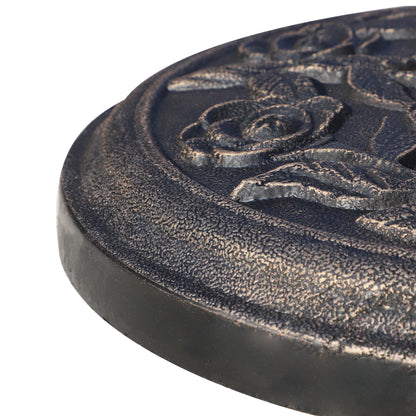 9kg Garden Parasol Base, Round Resin Sun Umbrella Base, Bronze