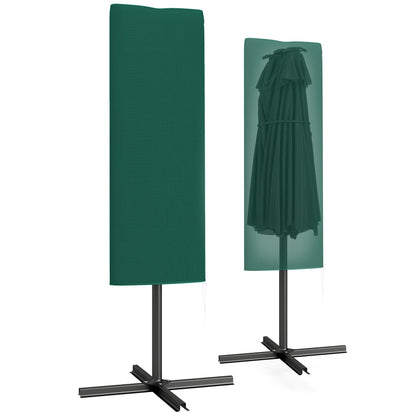 Garden Parasol Cover for 2-4m Umbrella Protector, Dark Green