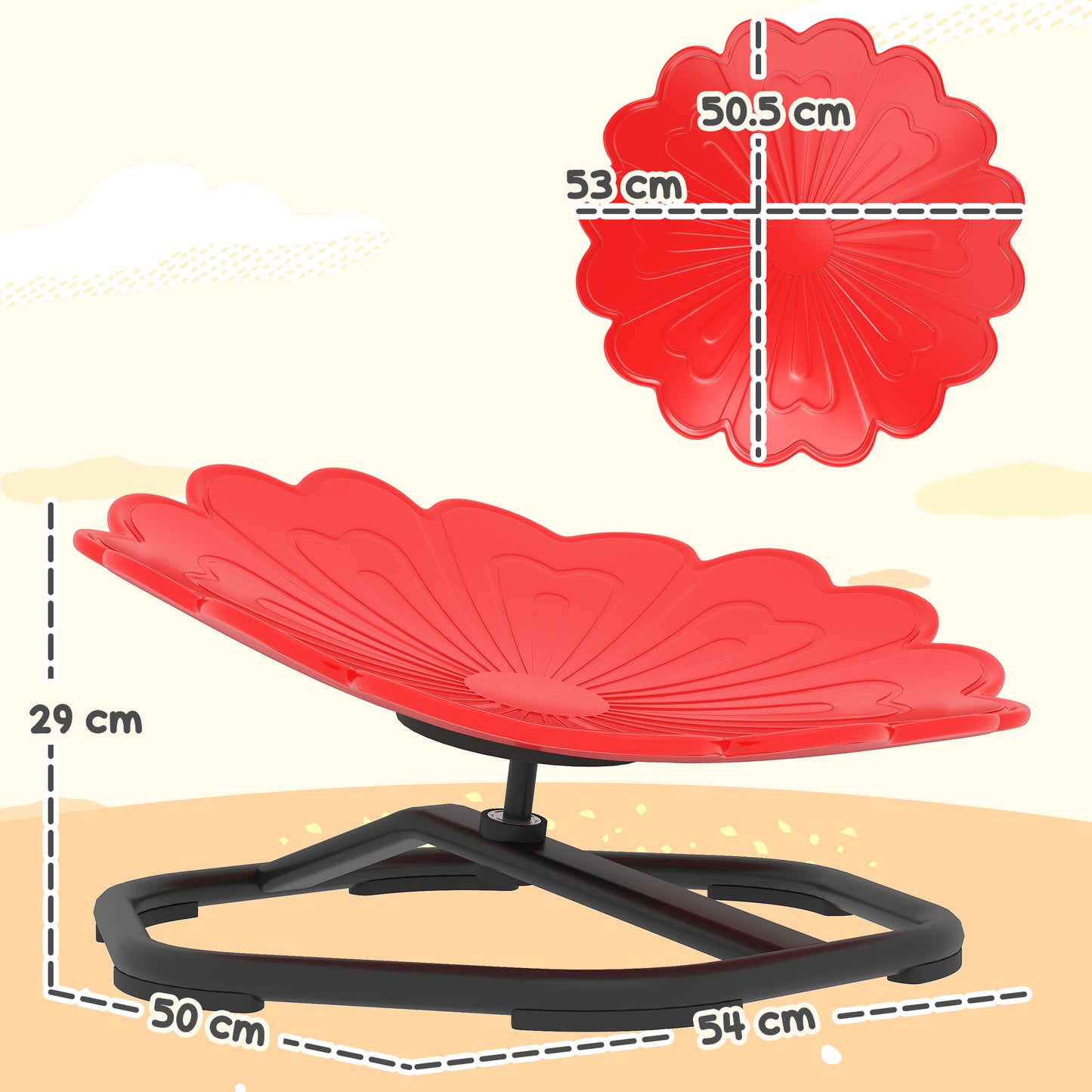 Sensory Spinning Chair, Kids Swivel Chair, Red