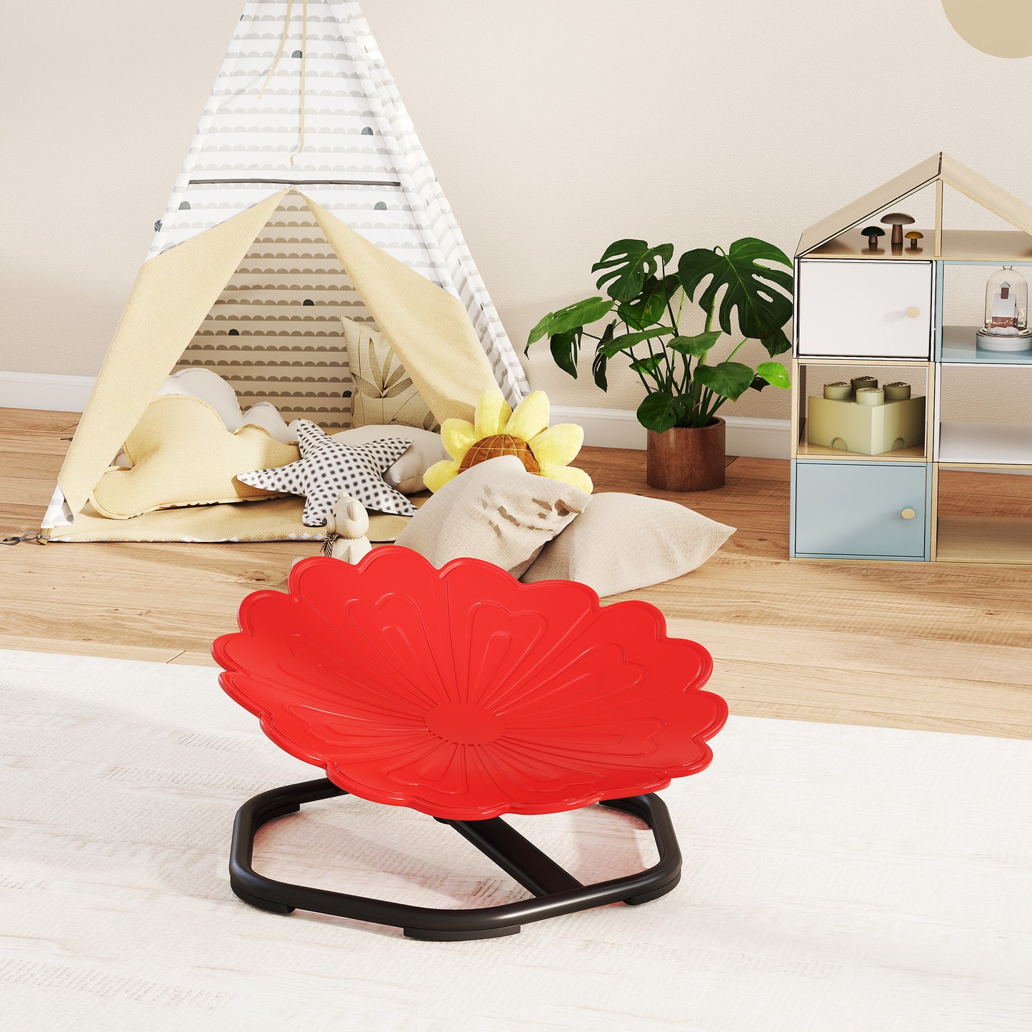 Sensory Spinning Chair, Kids Swivel Chair, Red