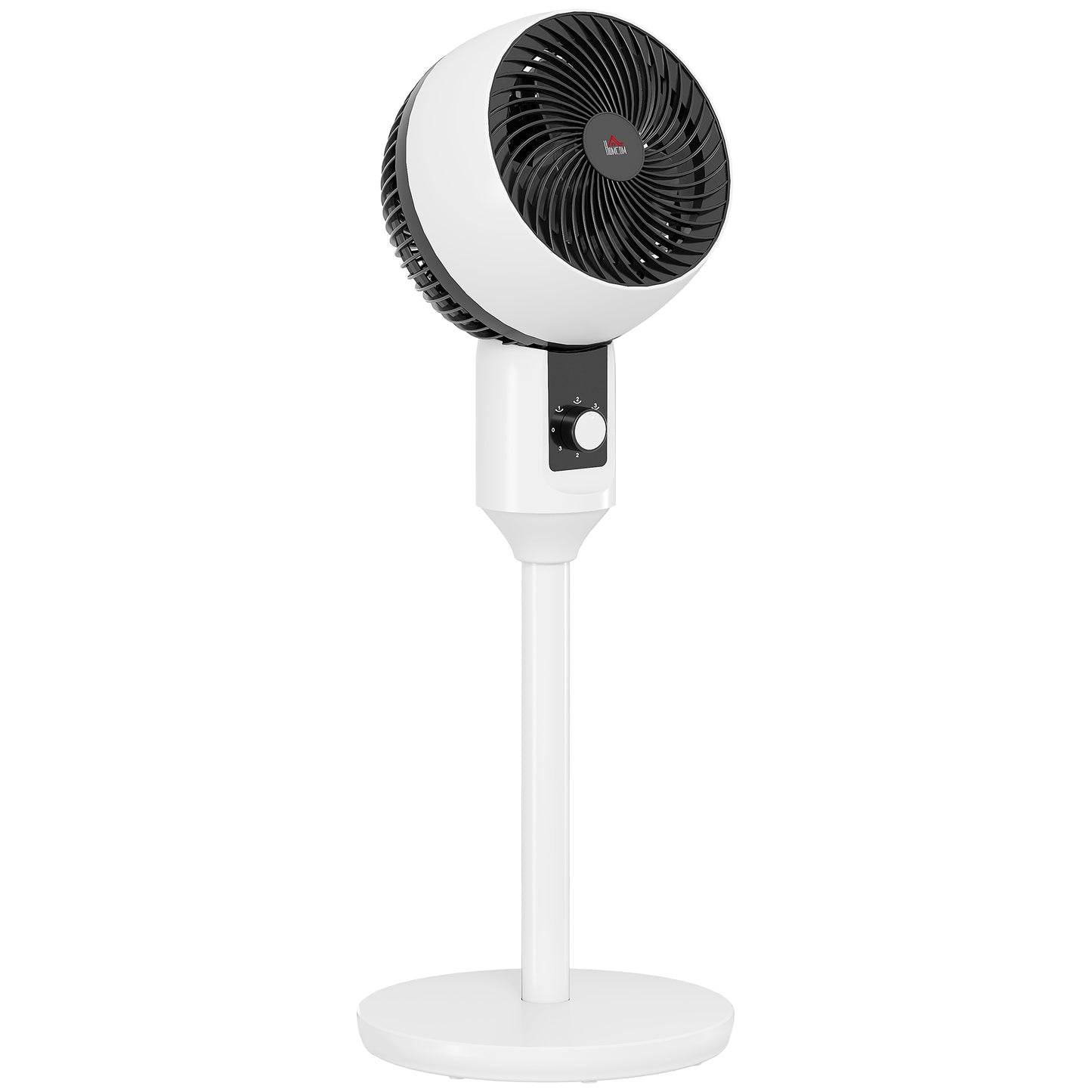 9 Inch Air Circulator Fan 70° Oscillation Carry Handle Black White
