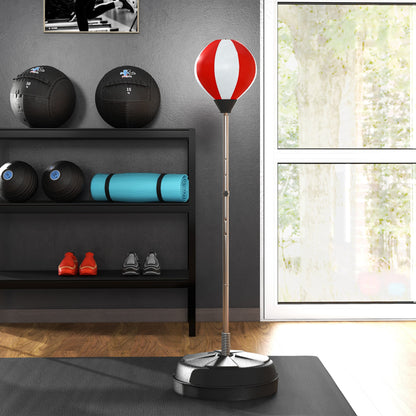 Punching Bag with Stand Boxing Bag Set with Adjustable Height Red
