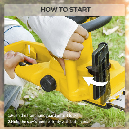 Electric Chainsaw Garden Tools, 2000 W for Wood, Yellow