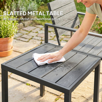 3 Pieces Garden Bistro Set for 2, Outdoor Bistro Table and Chairs