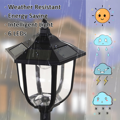Solar Powered LED Sensor Lamp Post