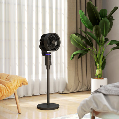 Pedestal Fan, Air Circulation Fan with Oscillating, Tilt, Black
